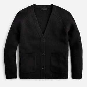 Black V-Neck Knit Cardigan Sweater by J. Crew